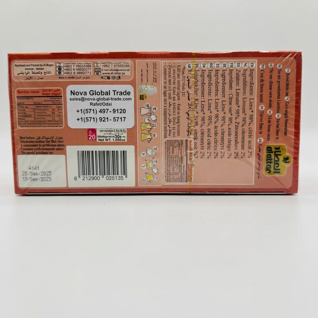 Al Attar Basra Tea with Noomi 20 Bags - Traditional Iraqi Lime Tea - Image 2