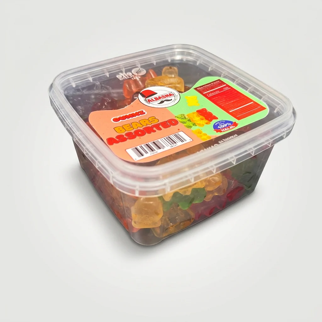 AlBasha Gummy Bears Assorted - 100% Halal Fruit Flavored Candy