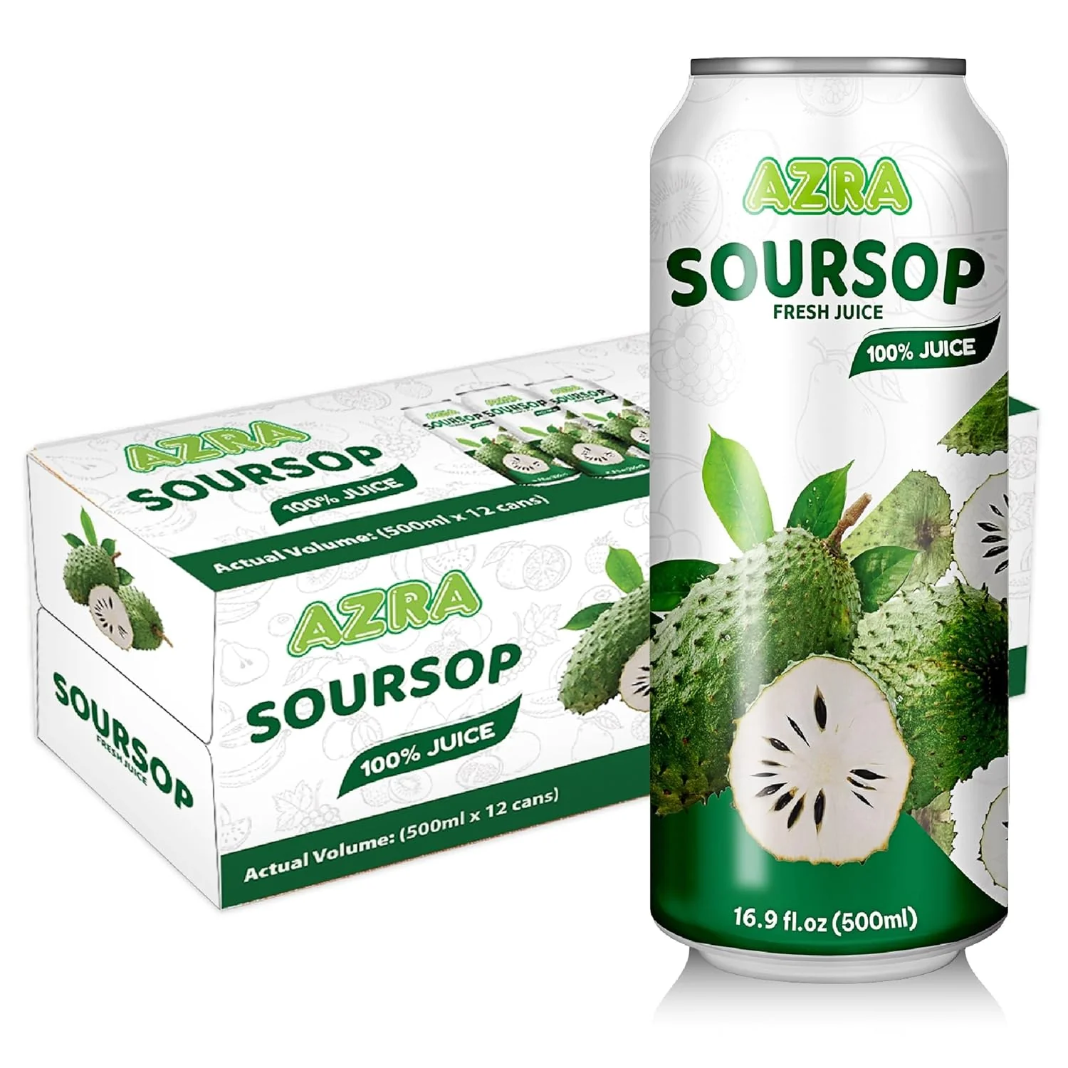 AZRA 100% Juice – 500ml Cans, Zero Sugar Beverages for  Kids & Adults - Image 17