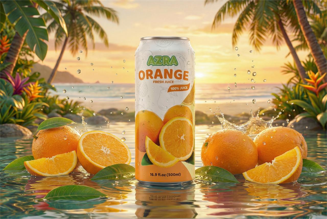 AZRA 100% Juice – 500ml Cans, Zero Sugar Beverages for  Kids & Adults - Image 25