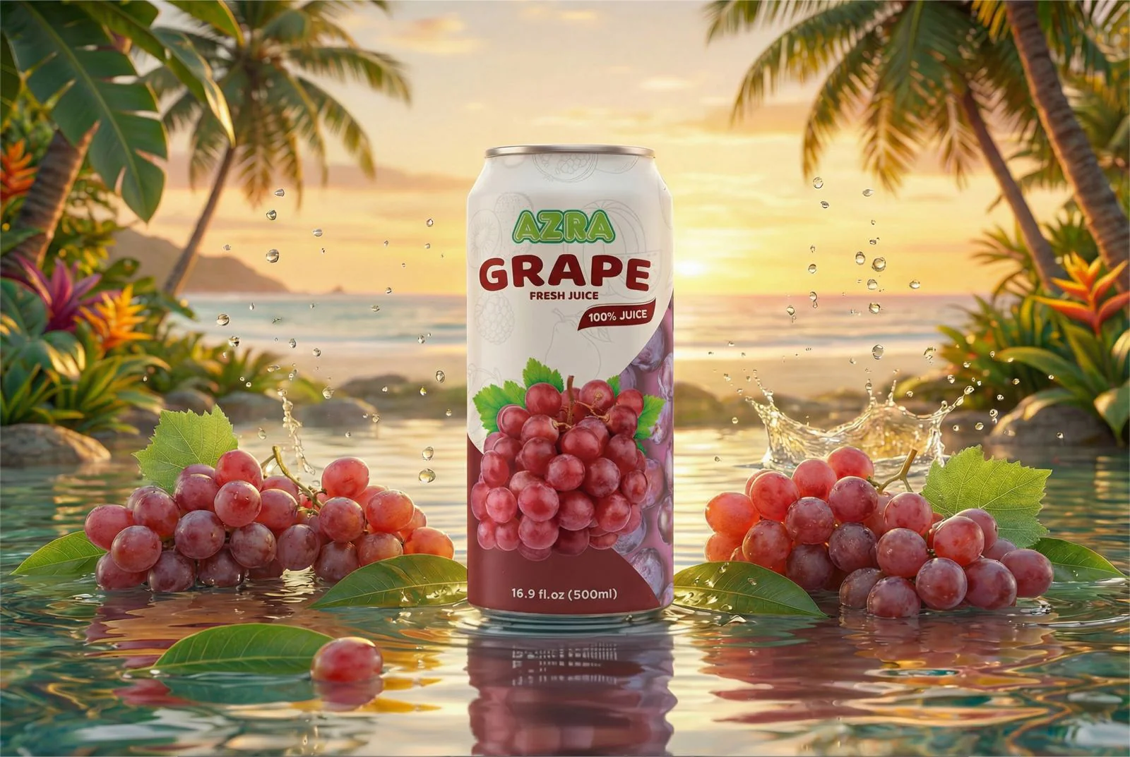 AZRA 100% Juice – 500ml Cans, Zero Sugar Beverages for  Kids & Adults - Image 32