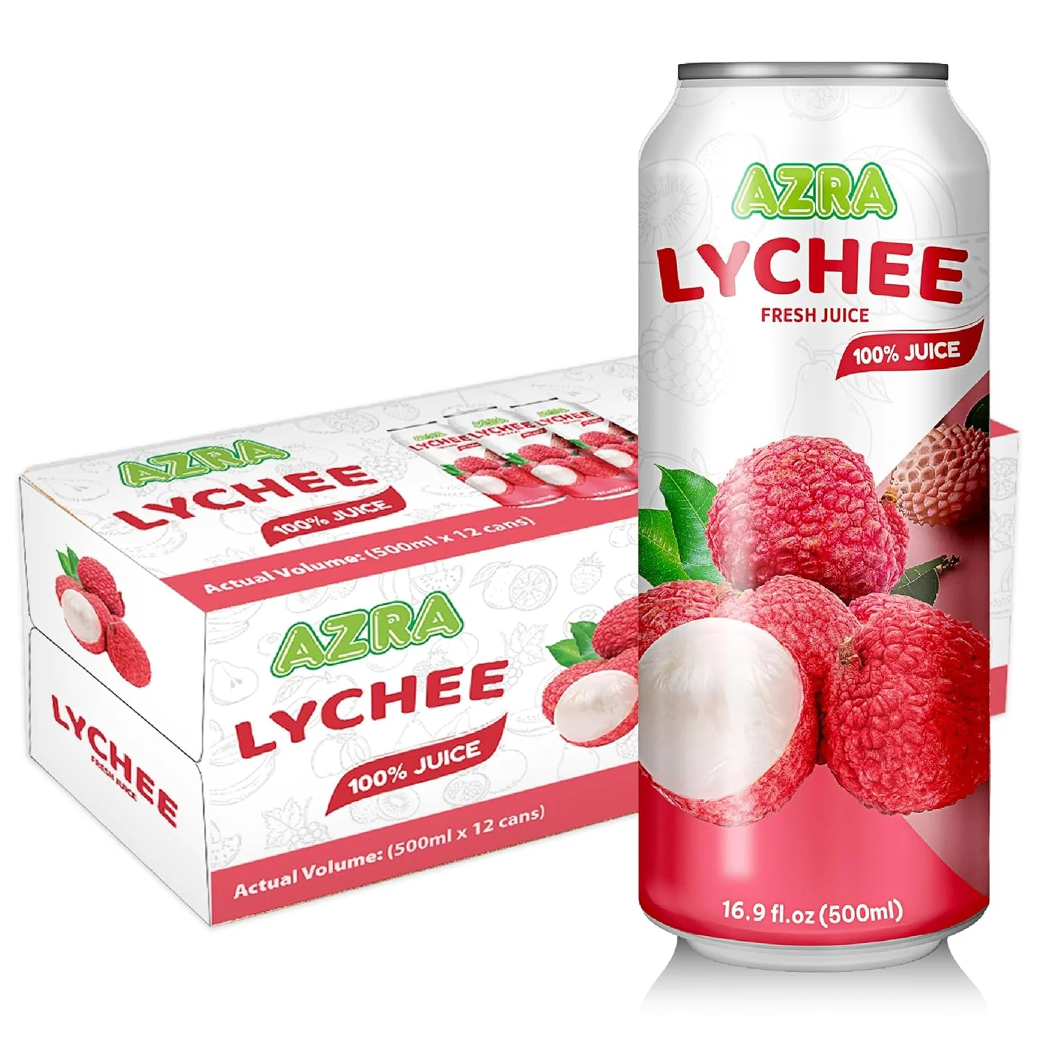 AZRA 100% Juice – 500ml Cans, Zero Sugar Beverages for  Kids & Adults - Image 8