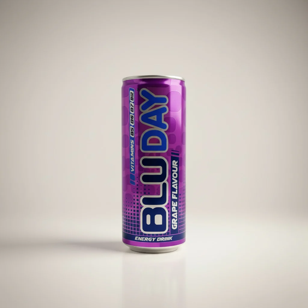Blu Day Grape Flavor Energy Drink - Image 3
