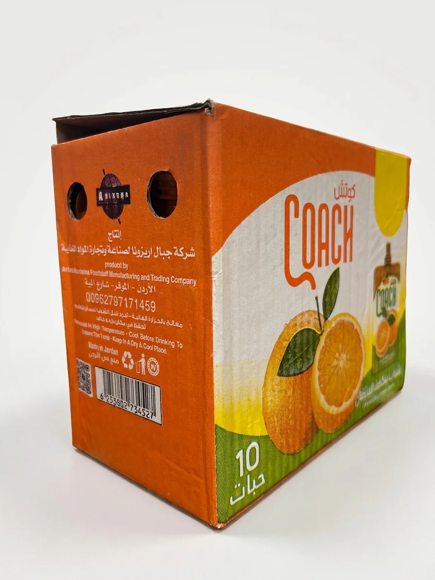 Coach Orange Flavored Drink 10 Pouches - Refreshing Vitamin-C Drink Mix - Image 2