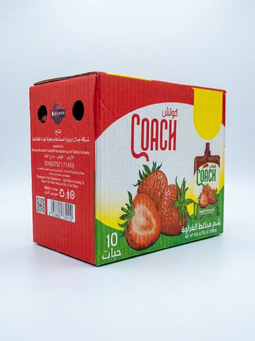 Coach Strawberry Flavored Drink 10 Pack - Juice Pouches for Kids - Image 2