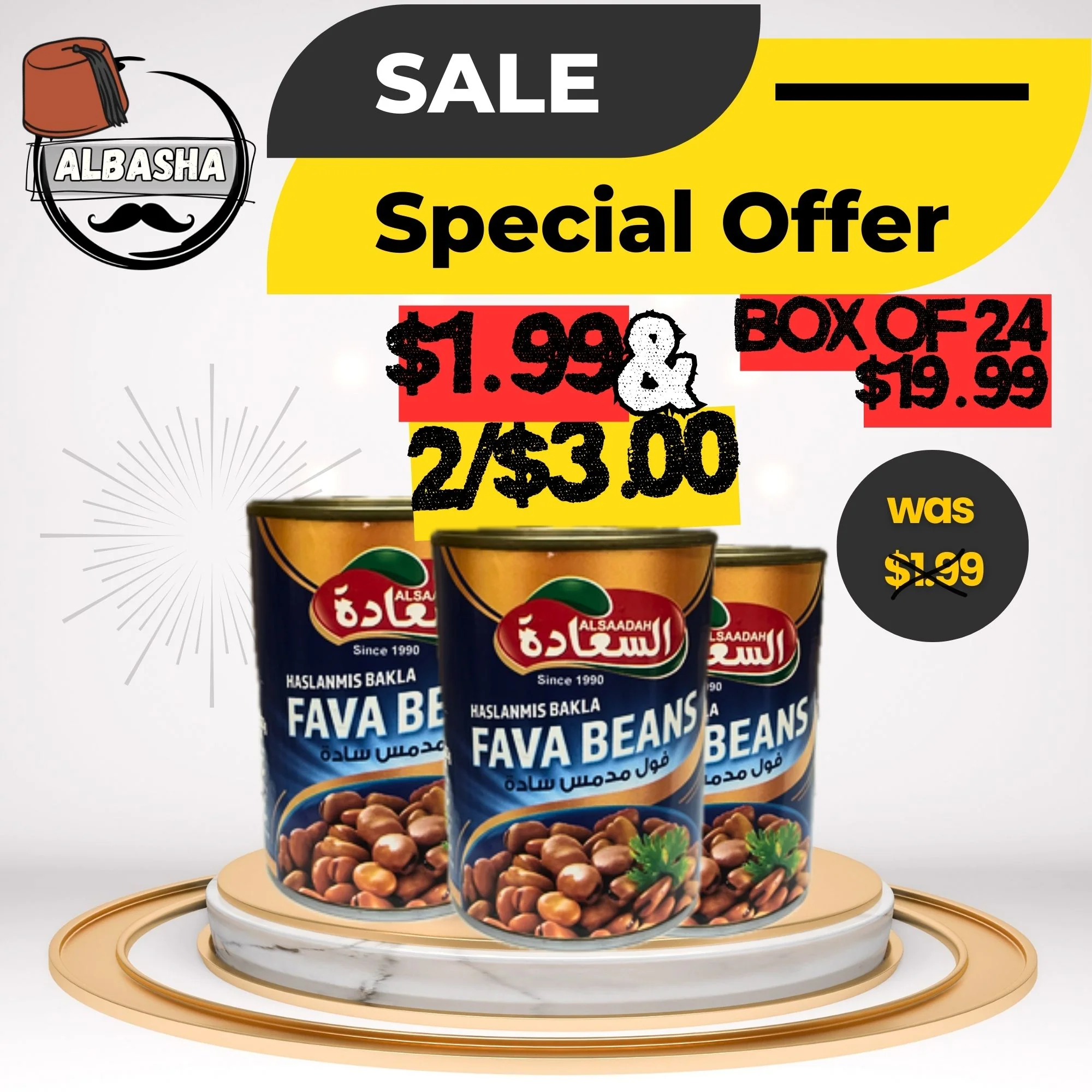 Alsadah Cooked Fava Beans Case of 24 - Image 7