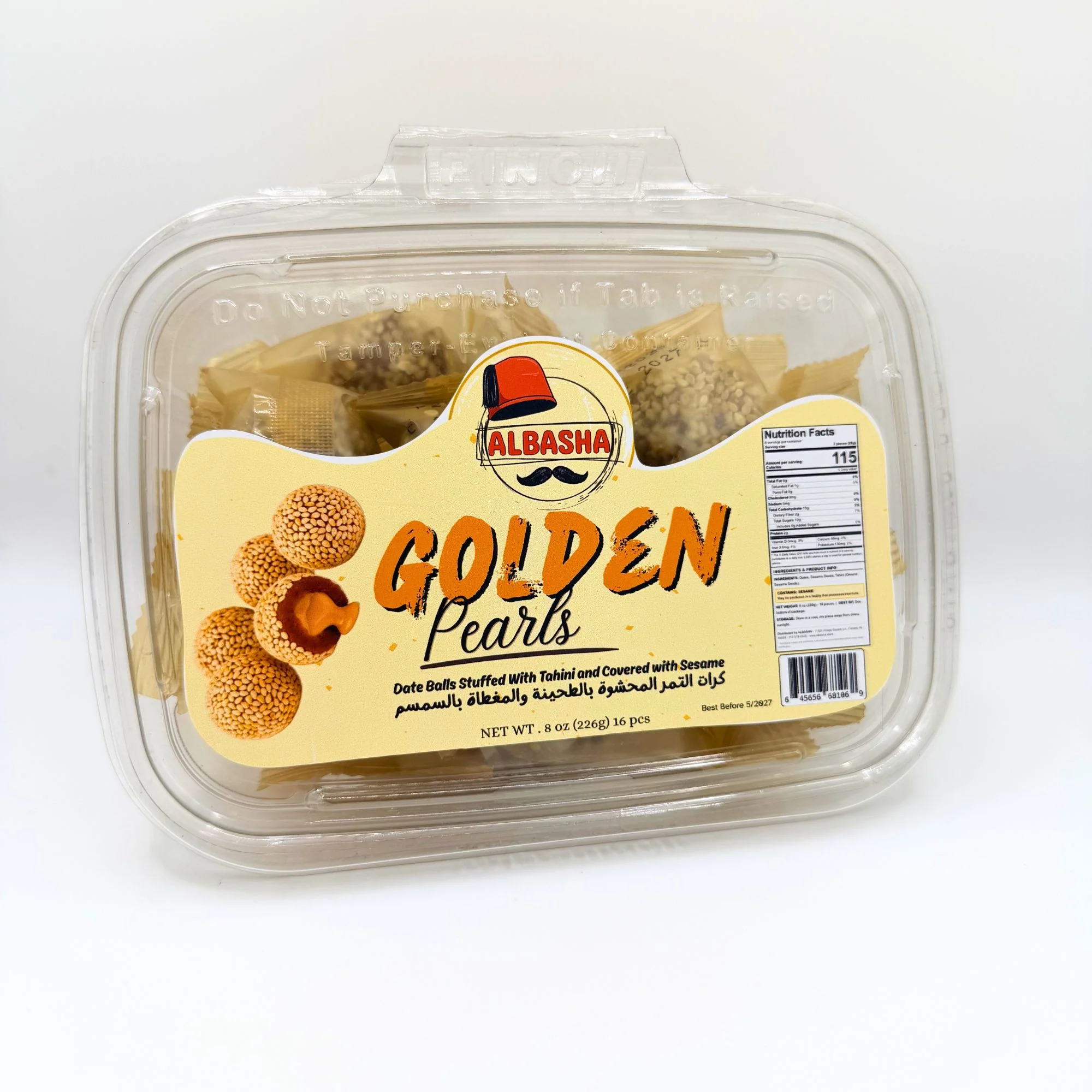Golden Pearls Date Balls Stuffed With Tahini And Covered With Sesame - Authentic Middle Eastern Treat - Image 2