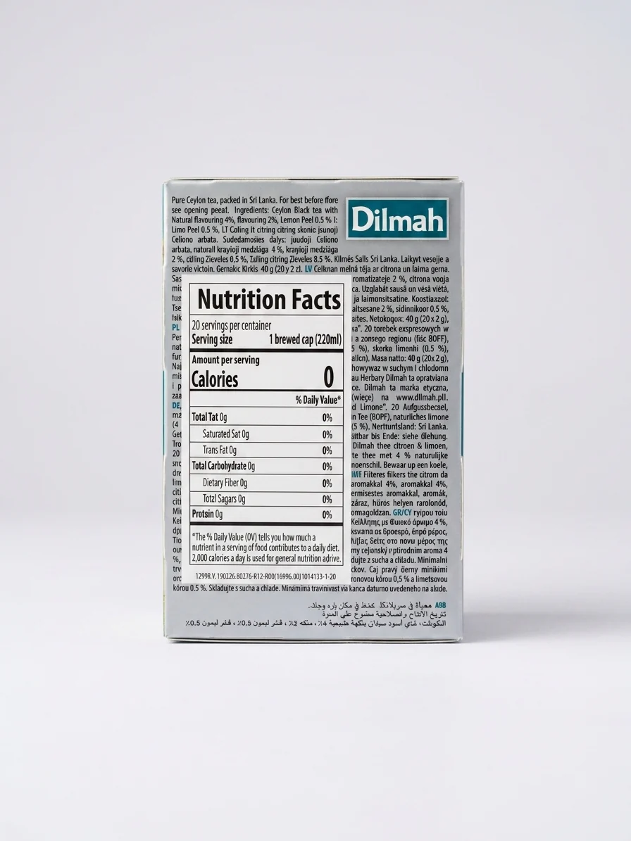 Dilmah Lemon & Lime Tea 40g (20 Bags) - Ceylon Black Tea - Image 2