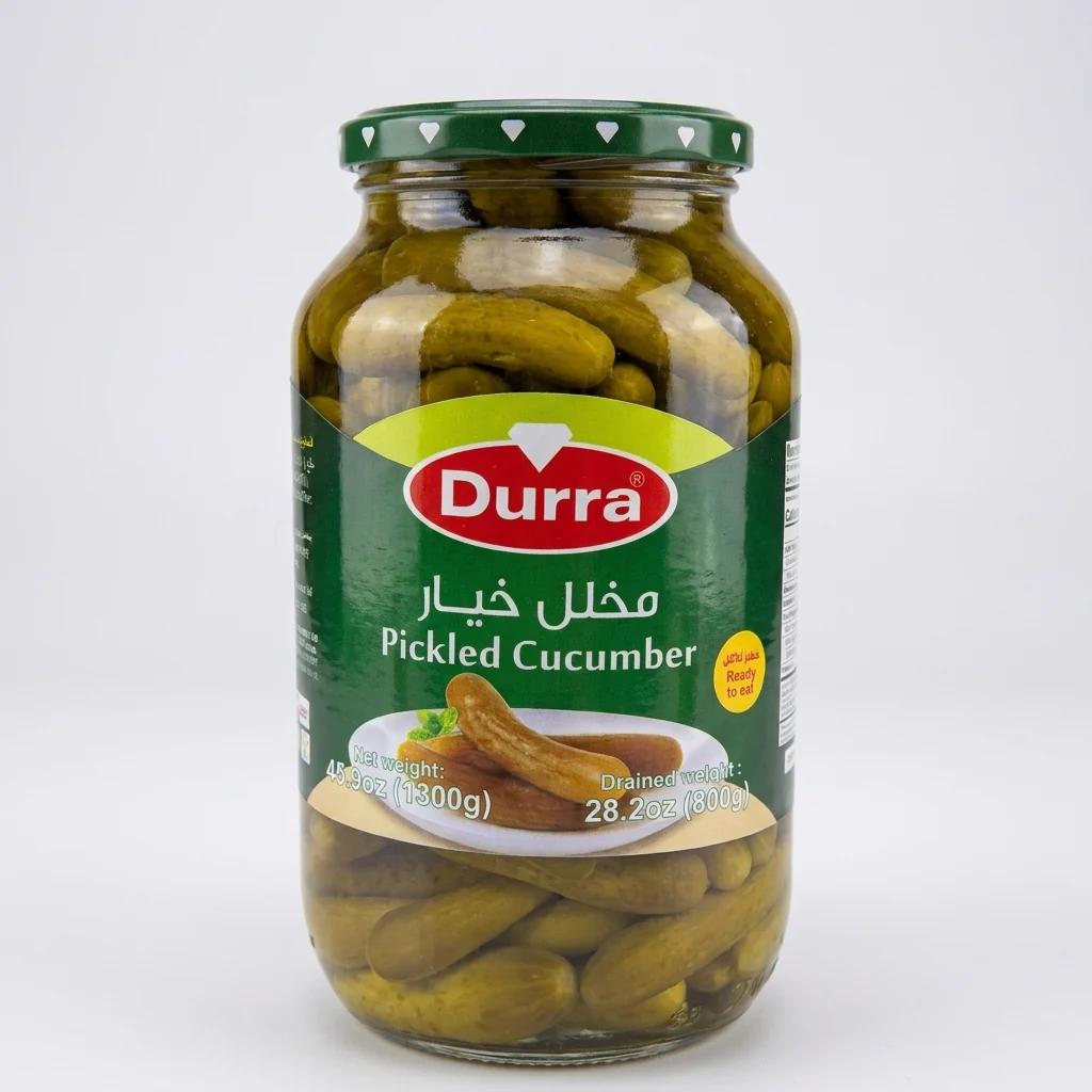 Durra Pickled Cucumber 45.9oz - Ready to Eat Middle Eastern Khiyar