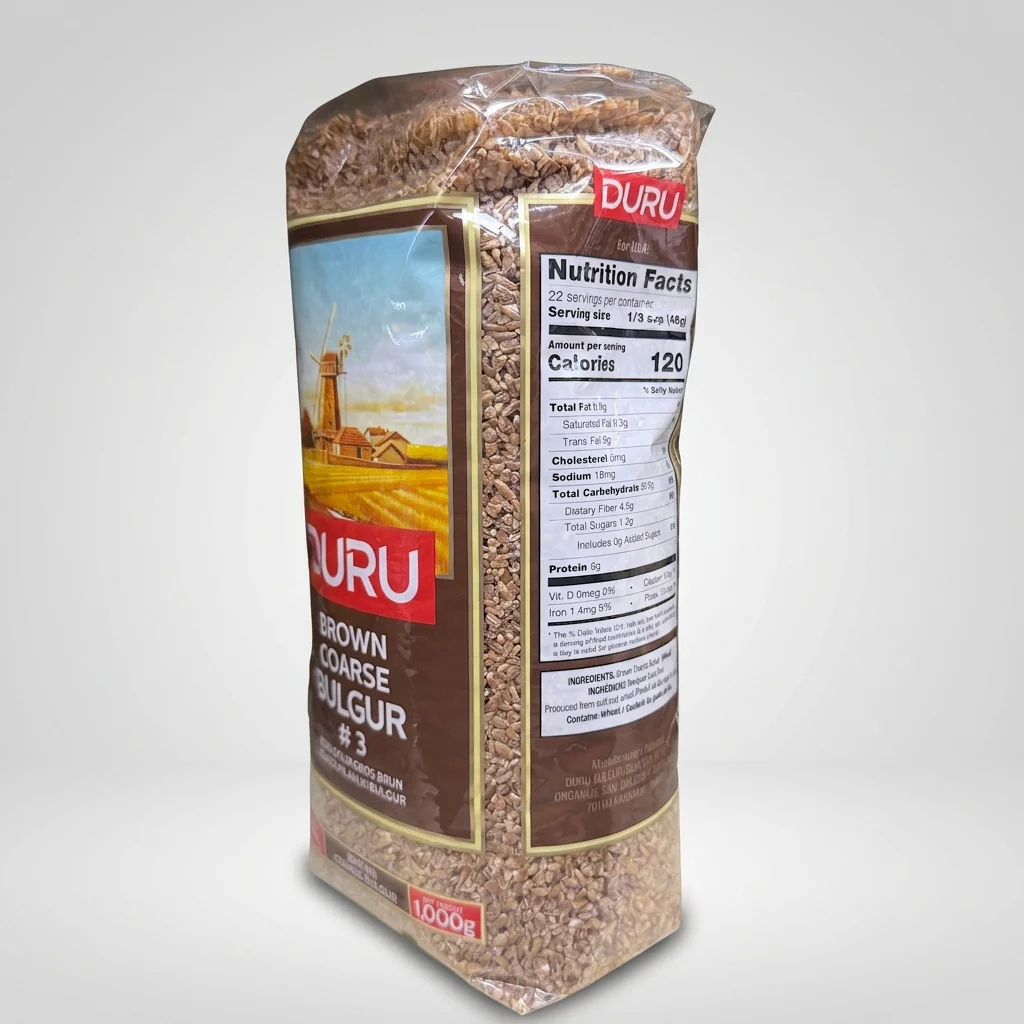 Duru Brown Coarse Bulgur #3 - 2.2 lb (1000g) Premium Turkish Wheat - Image 2