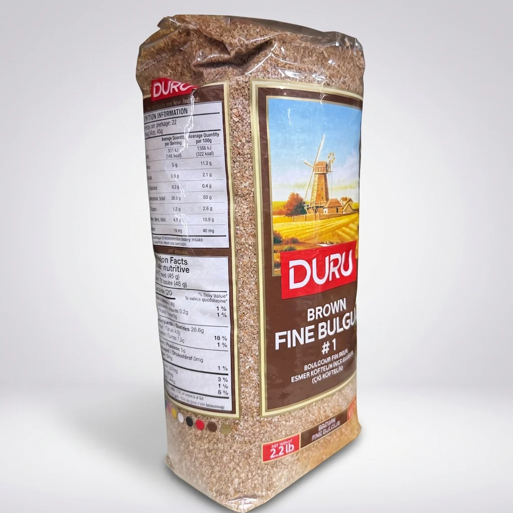 Duru Brown Fine Bulgur #1 - 2.2lb Premium Turkish Whole Wheat