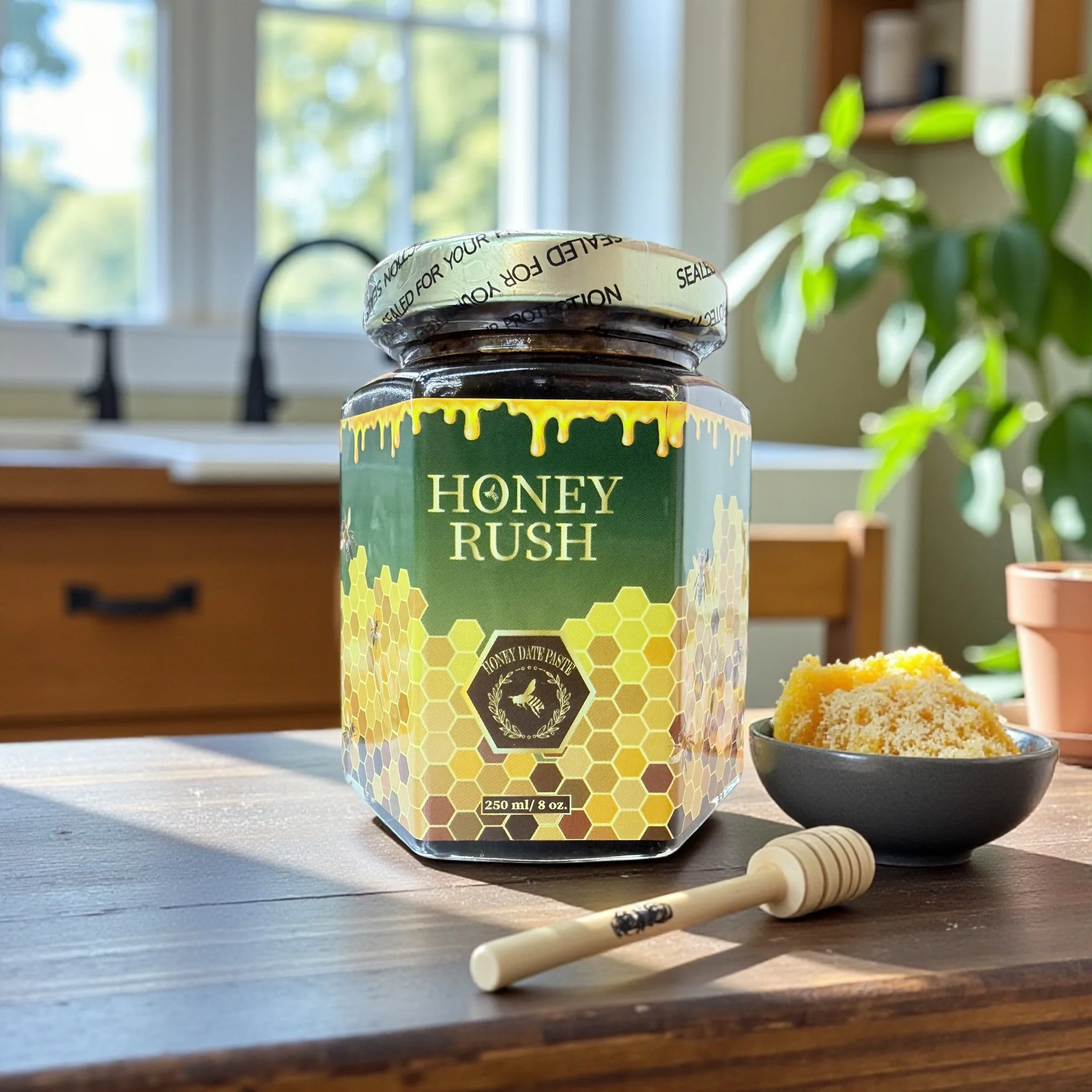 HONEY RUSH Artisan Honey - Energy  Support (8 OUNCES) honey jar - Image 5
