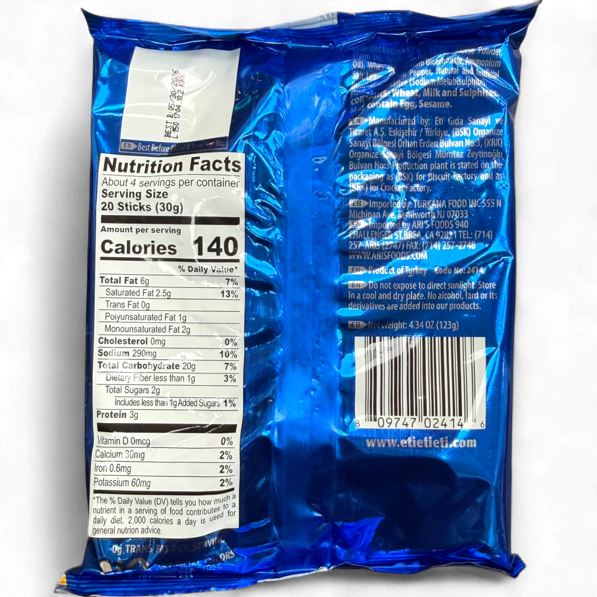 ETI CRAX Cheese Stick 123G - Image 2