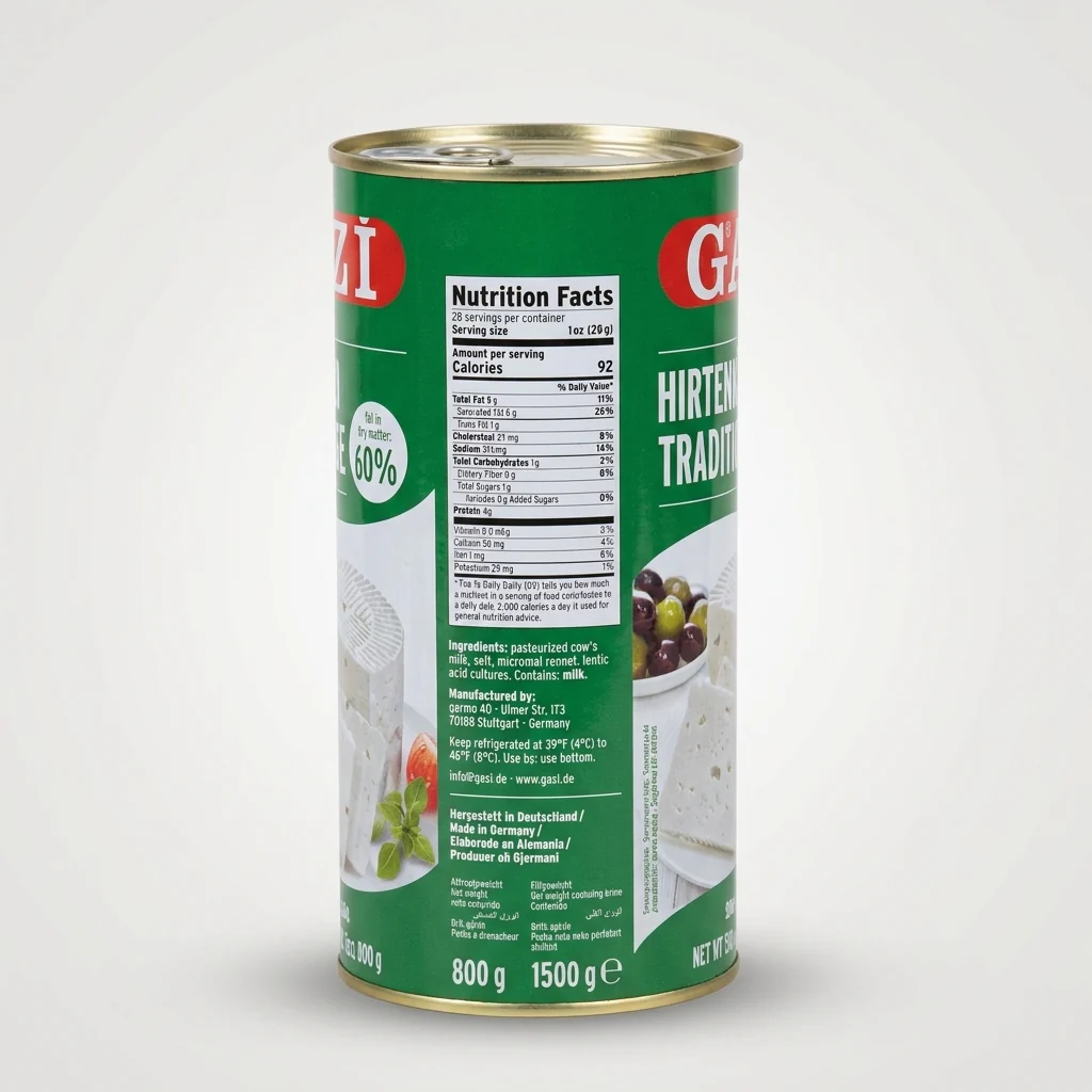 Gazi Traditional Salad Cheese 60% - 800g Premium White Cheese - Image 2