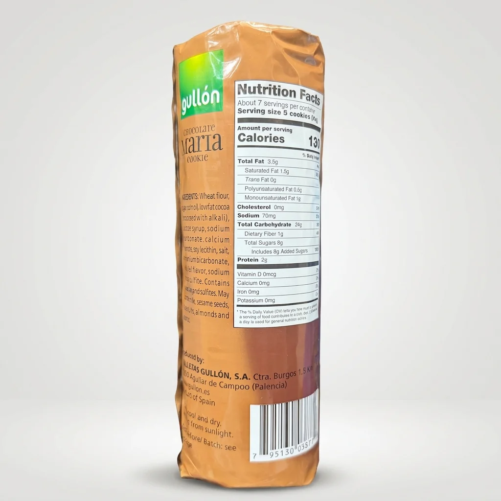 Gullon Chocolate Maria Cookie 200g - Spanish Cholesterol-Free Biscuits - Image 2
