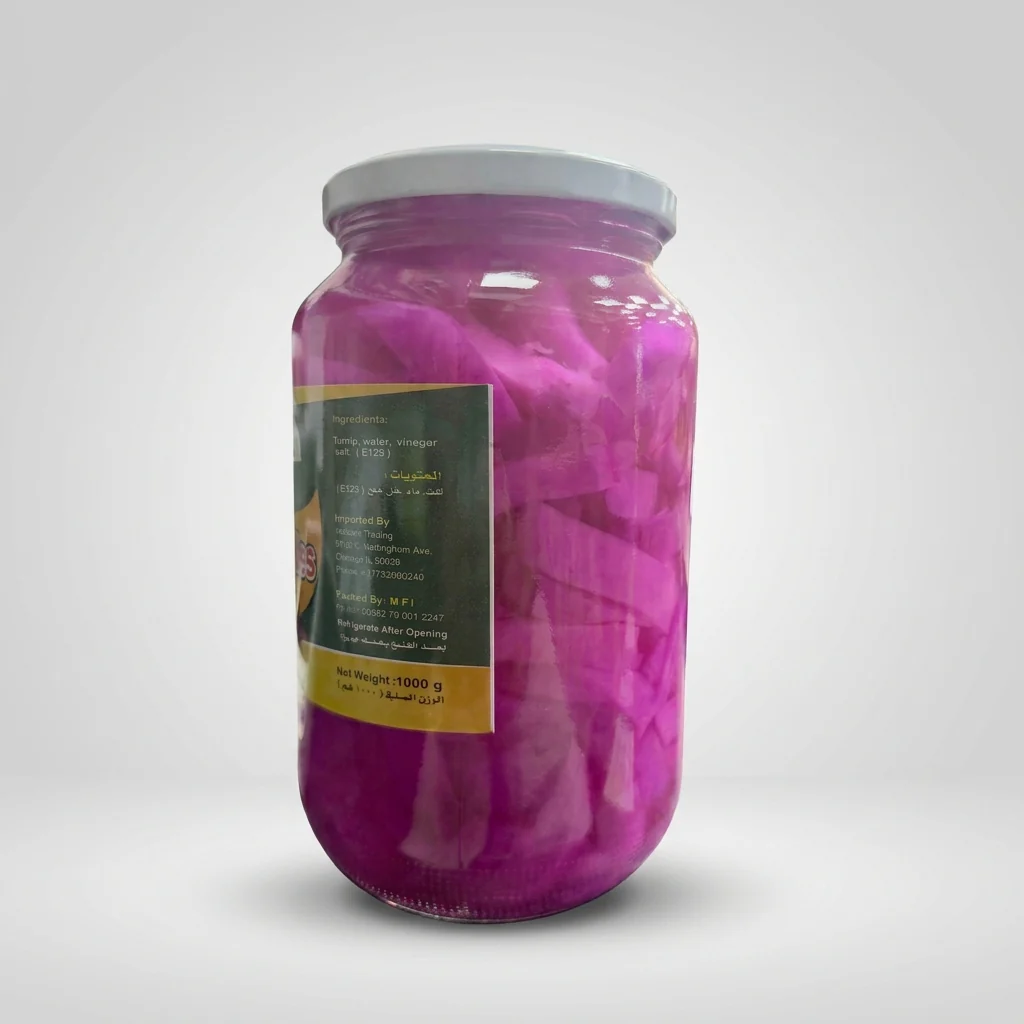 Habash Turnip Pickles 1000g - Premium Middle Eastern Pickled Turnips - Image 2