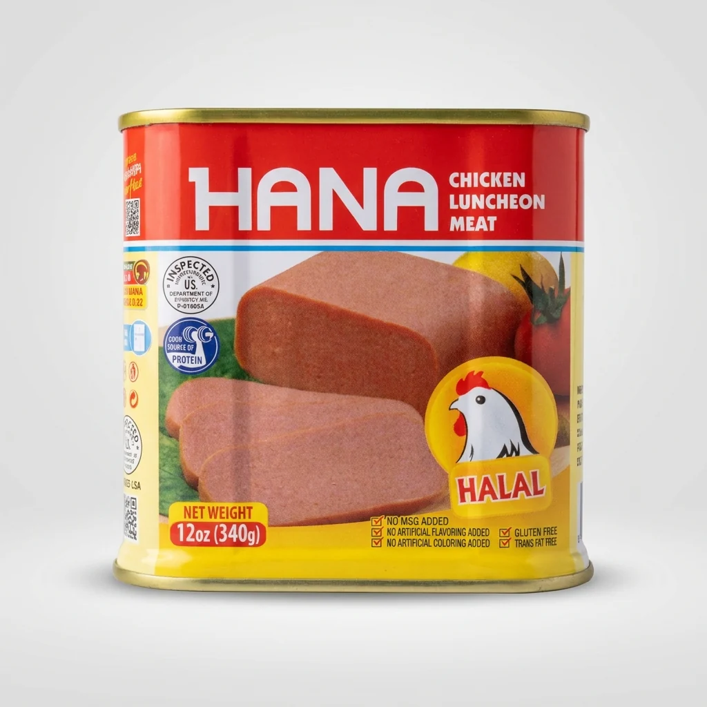 Hana Chicken Luncheon Meat 12oz - Halal Canned Meat