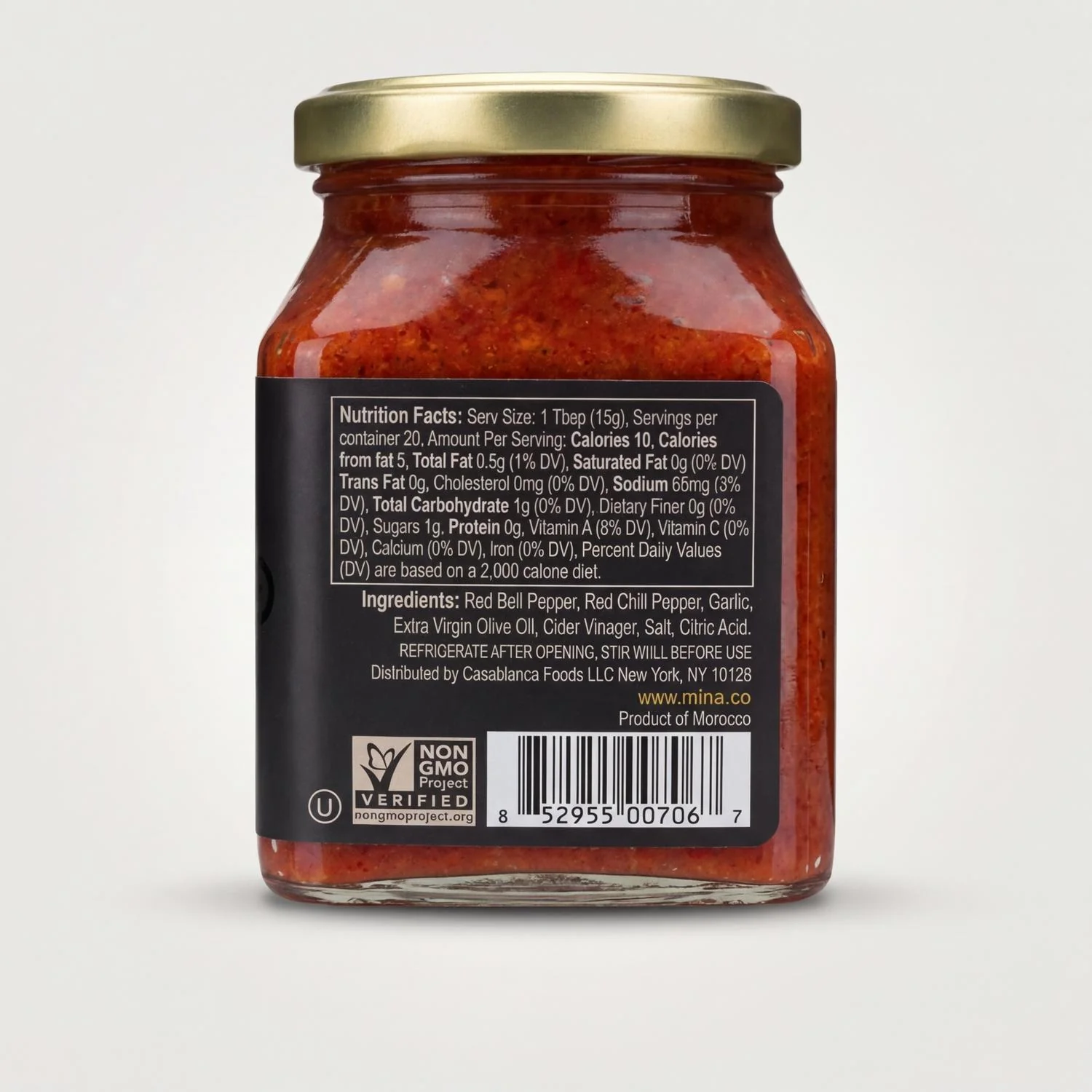 Harissa Mild Moroccan Red Pepper Sauce (283g) - Image 2