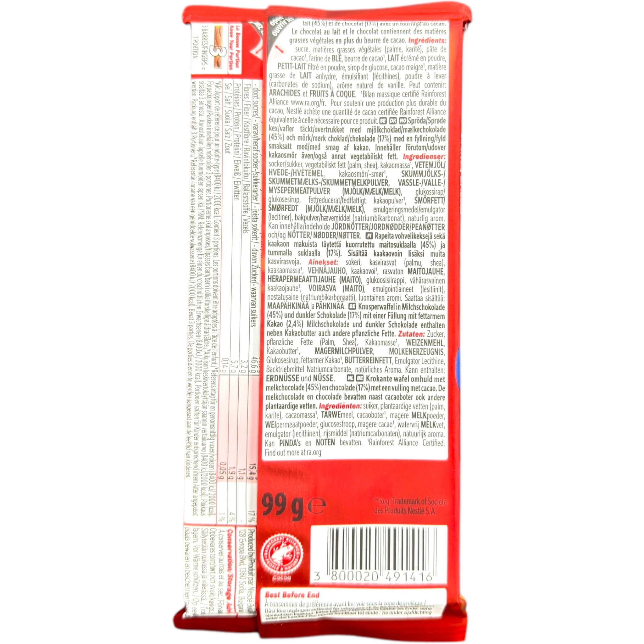 KitKat Double Chocolate Wafer Bar 99g - Image 2