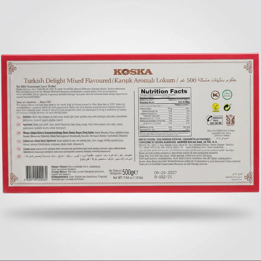 Koska Turkish Delight Mixed Flavoured 500g - Premium Lokum Assortment - Image 2
