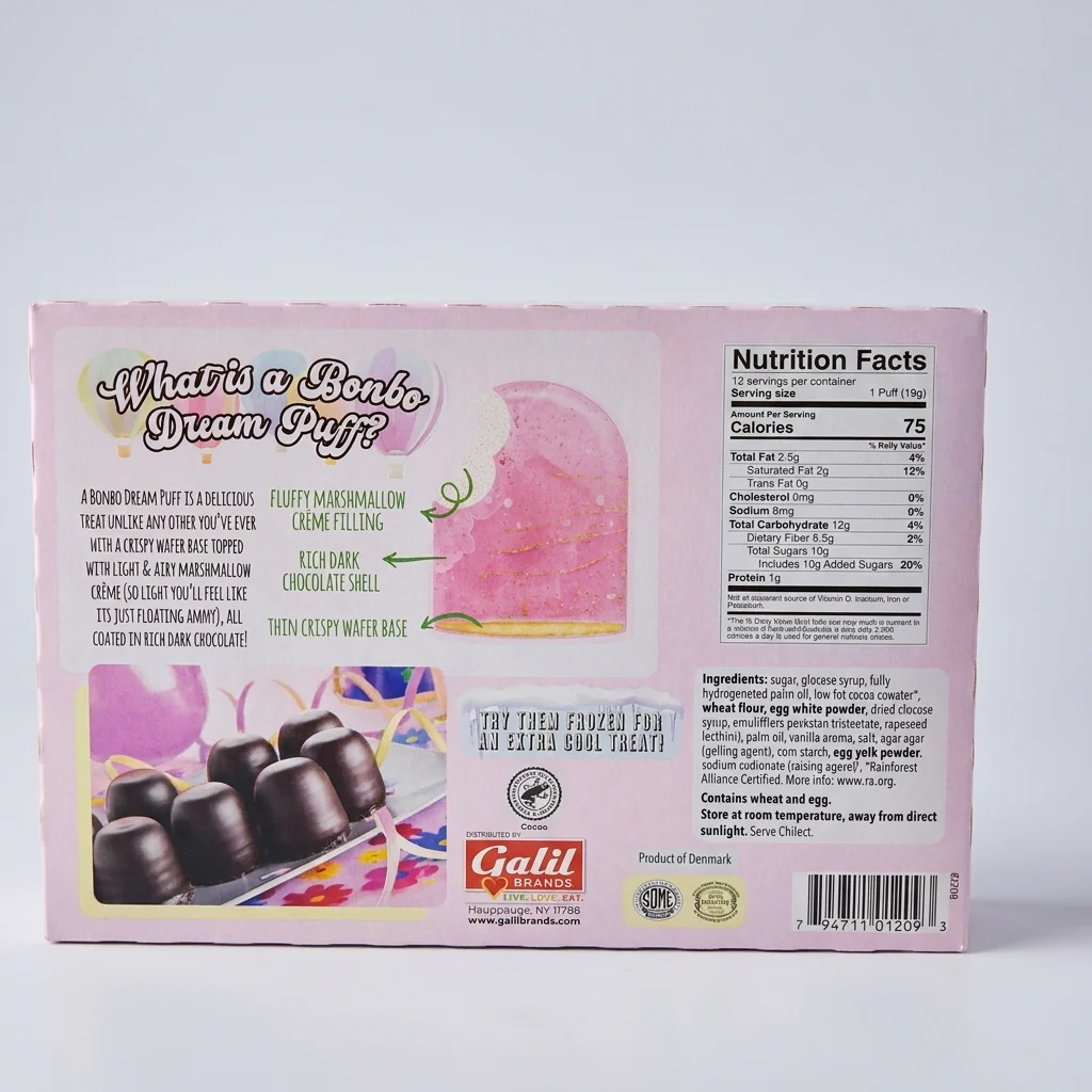 Leonessa Bonbo Dream Puffs 8.1oz - Chocolate Marshmallow Treats - Image 2