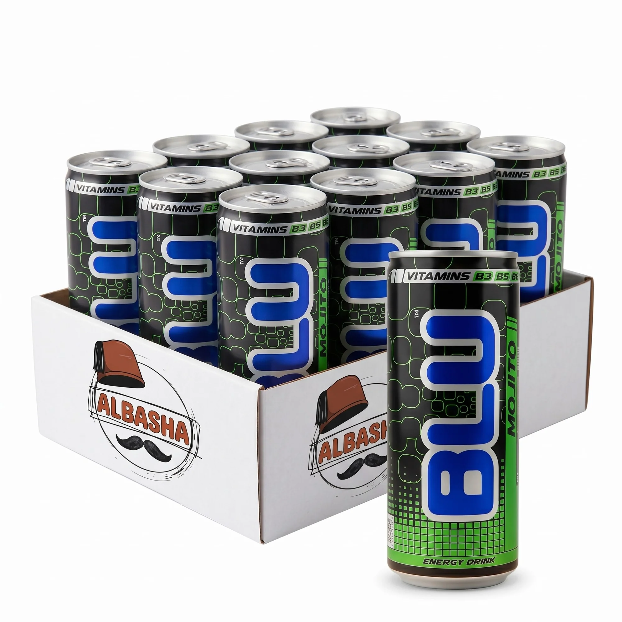 BLU Mojito Energy Drink 250ml Can - Image 7