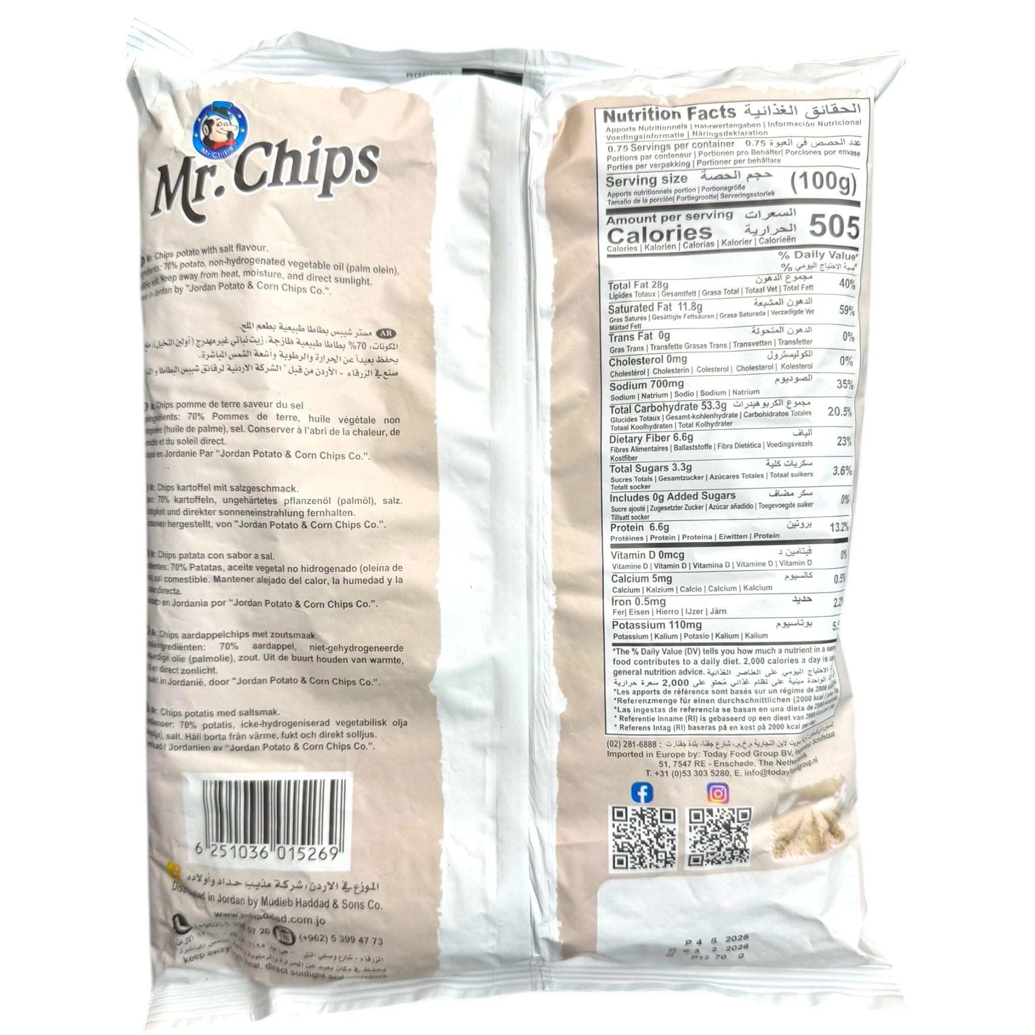 Mr.Chips 70g Salted Potato Chips – Crunchy Snack - Image 2