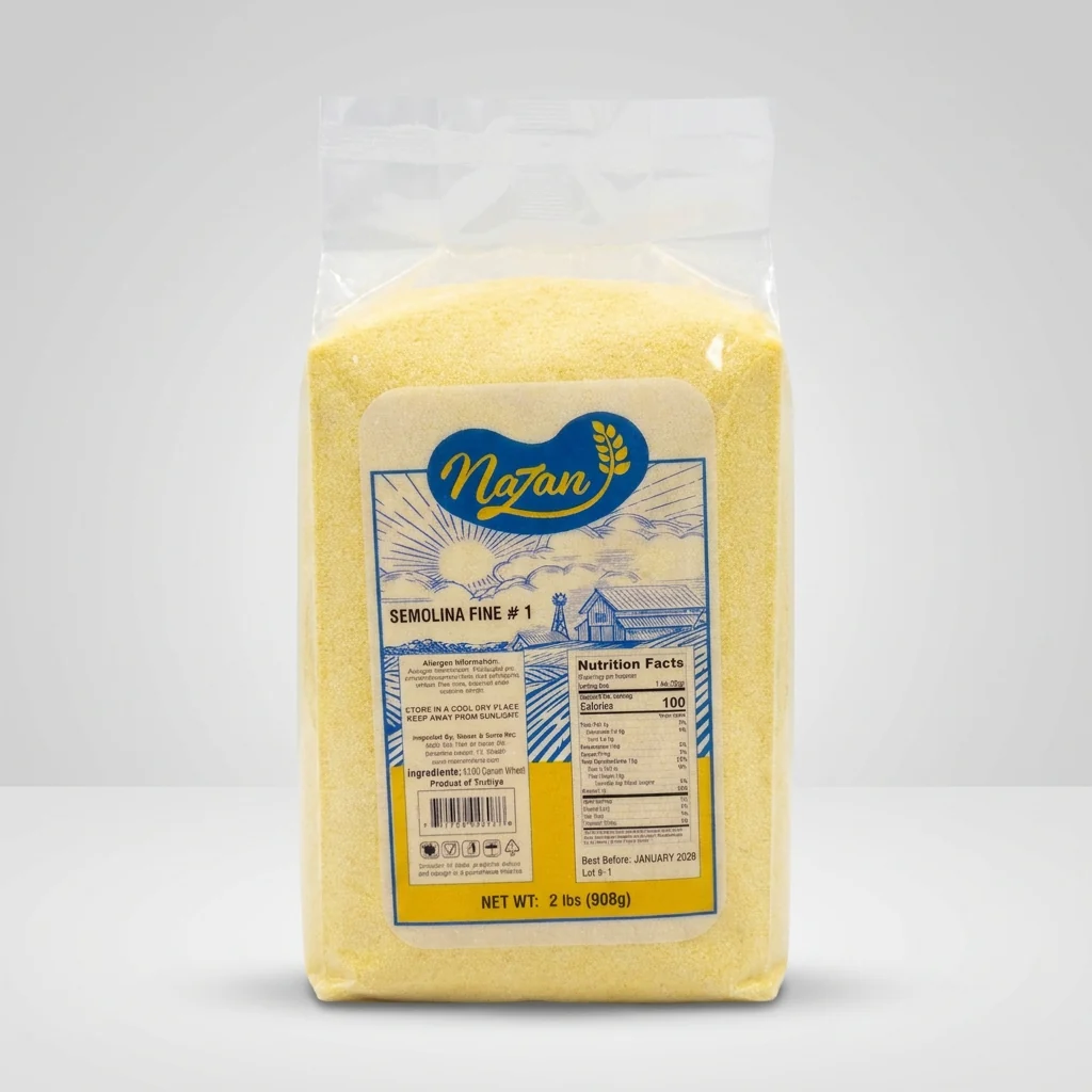 Najan Semolina Fine #1 - 2 lbs (908g) Premium Turkish Durum Wheat