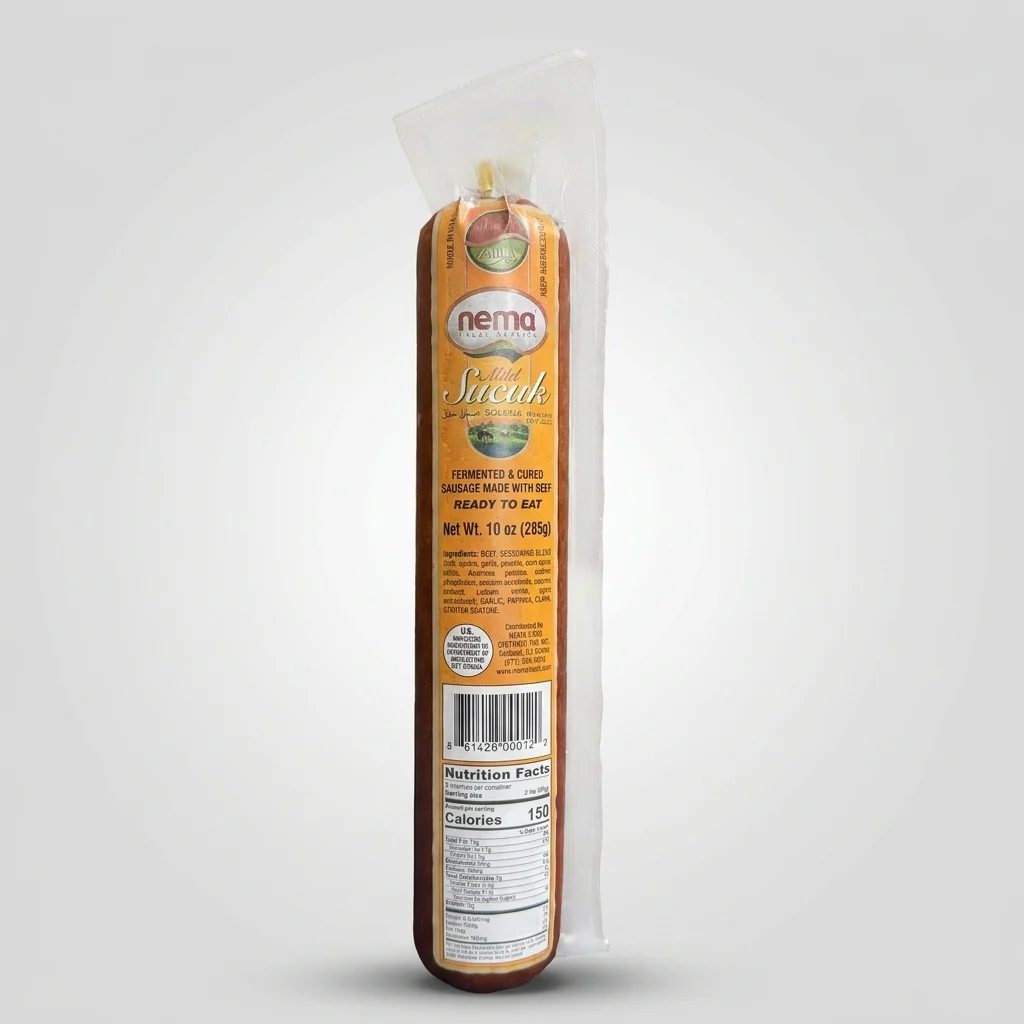 Nema Mild Sucuk 10 oz - Fermented & Cured Beef Sausage