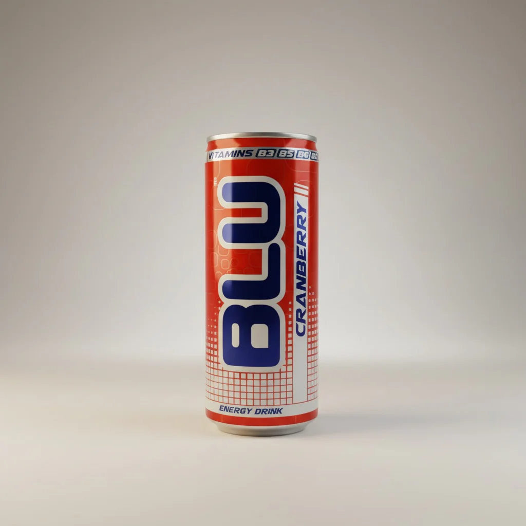 BLU DAY Cranberry Energy Drink 250ml Can - Image 3