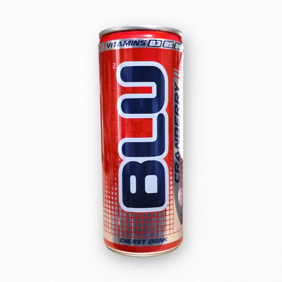 BLU DAY Cranberry Energy Drink 250ml Can - Image 4