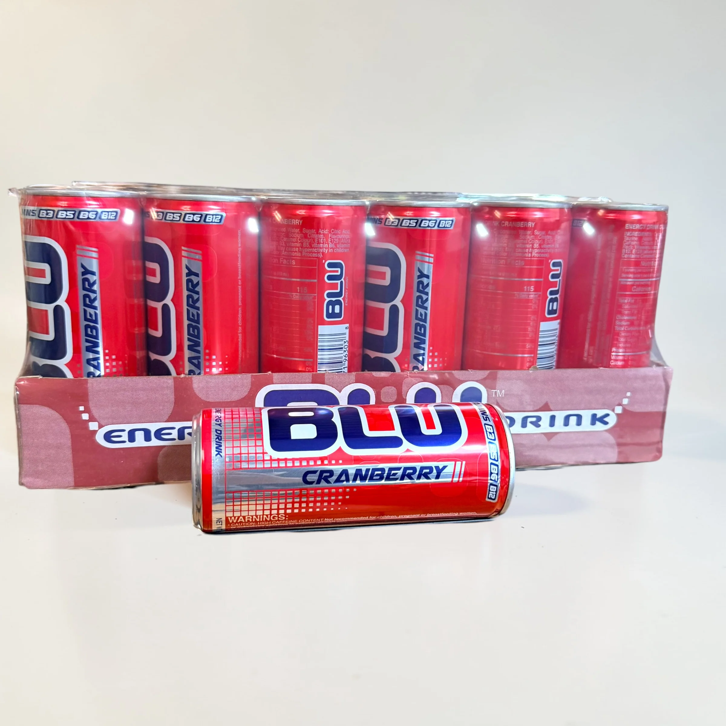 BLU DAY Cranberry Energy Drink 250ml Can - Image 7