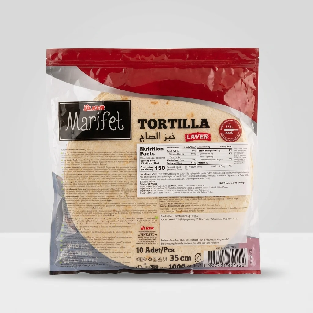 Ülker Marifet Tortilla Lavash 33cm 10pcs - Premium Turkish Wraps - Image 2