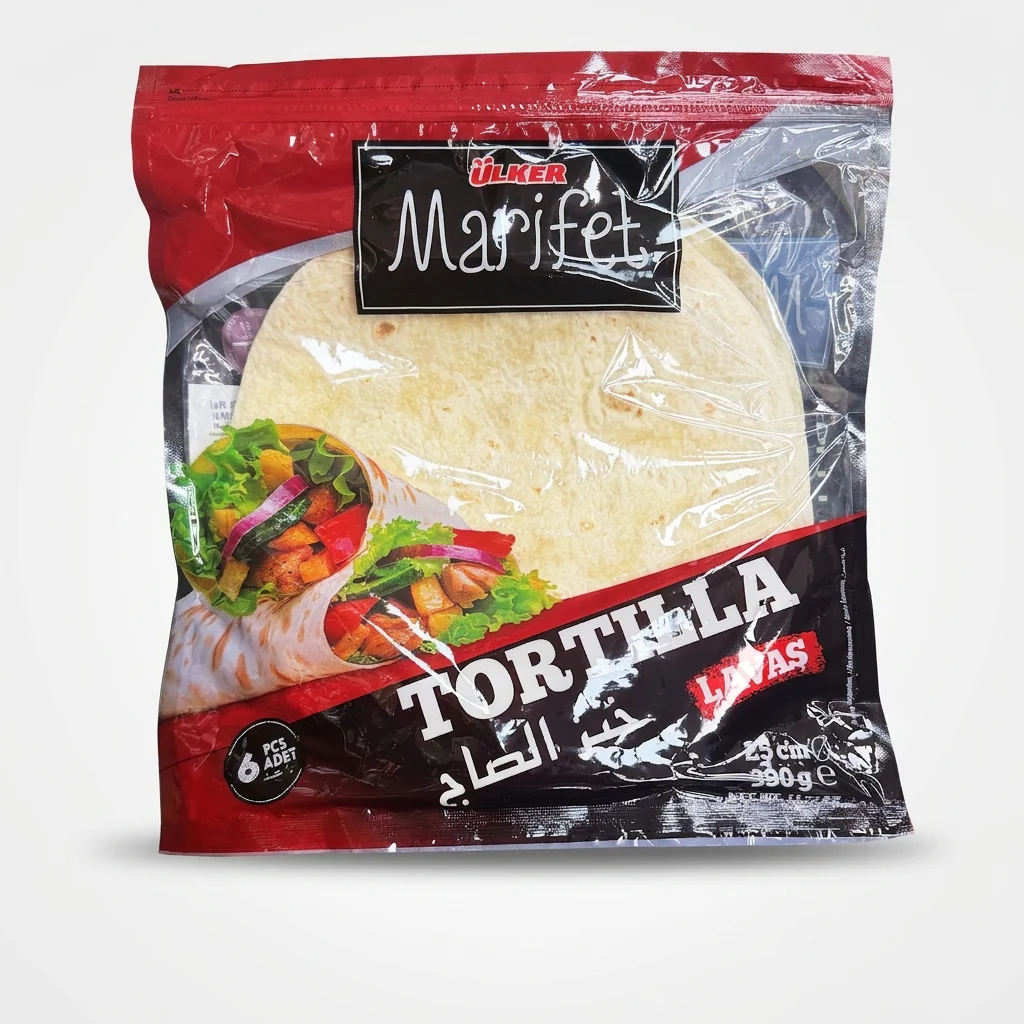 Ülker Marifet Tortilla Wraps 390g - Soft Flour Lavas (6 Pieces)