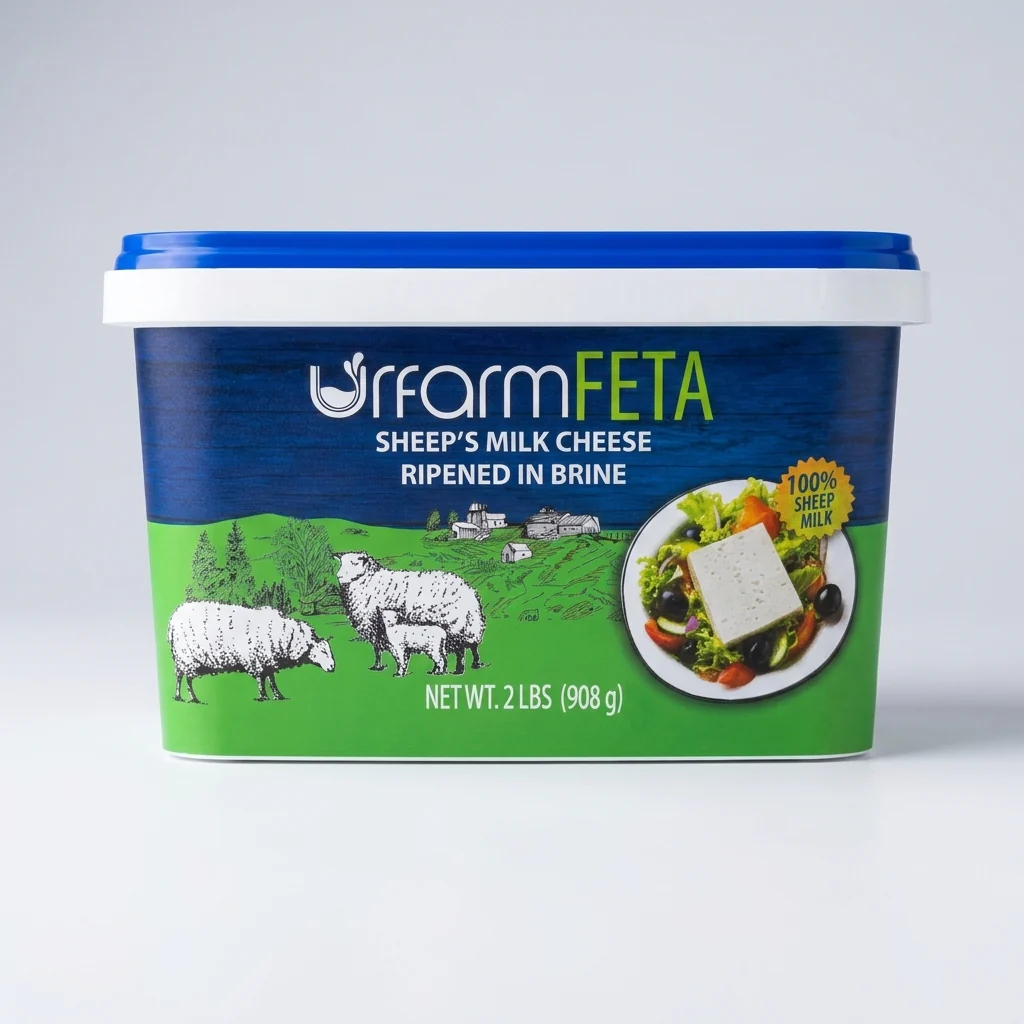 Urfa Farm Feta Sheep's Milk Cheese 2 LBS - Ripened in Brine