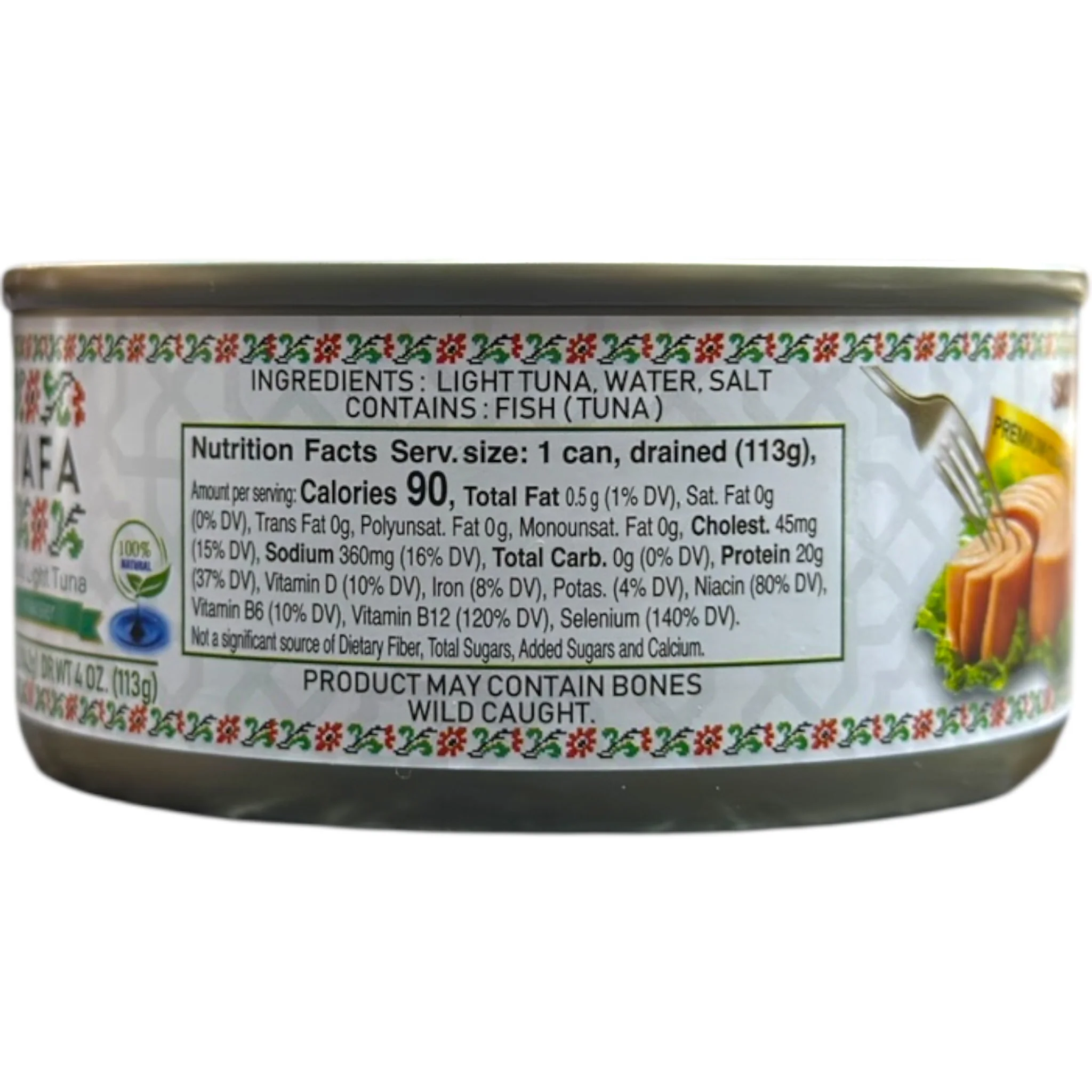 Yafa Skipjack Solid Light Tuna in Water, Convenient 5 Oz Canned Seafood, Healthy Protein Source - Image 2
